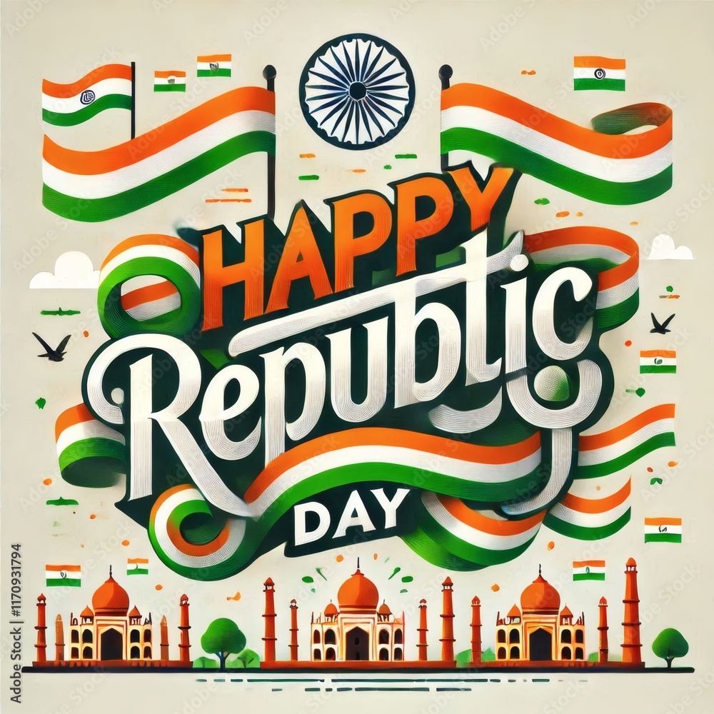 Naklejka premium Indian Republic Day