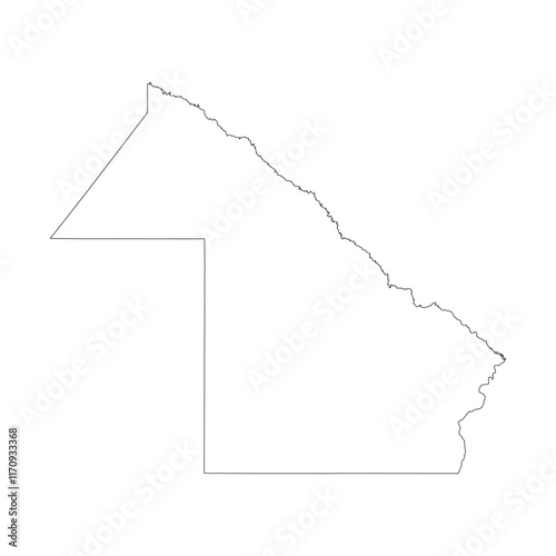 Chaco province blank outline map