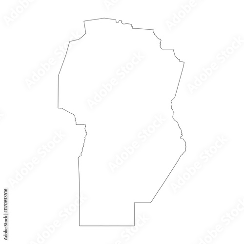 Cordoba province blank outline map