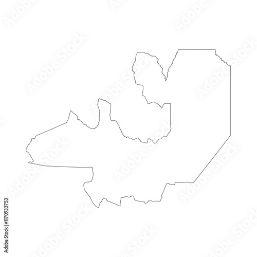 Salta province blank outline map