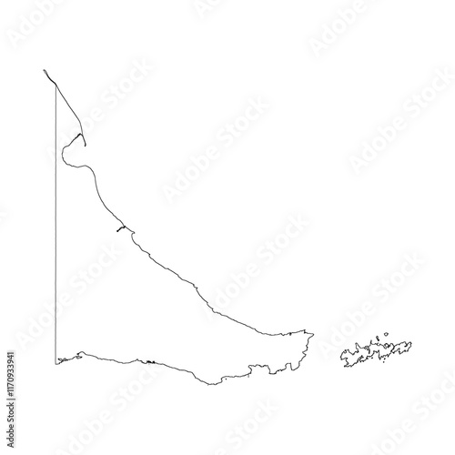 Tierra del Fuego province blank outline map
