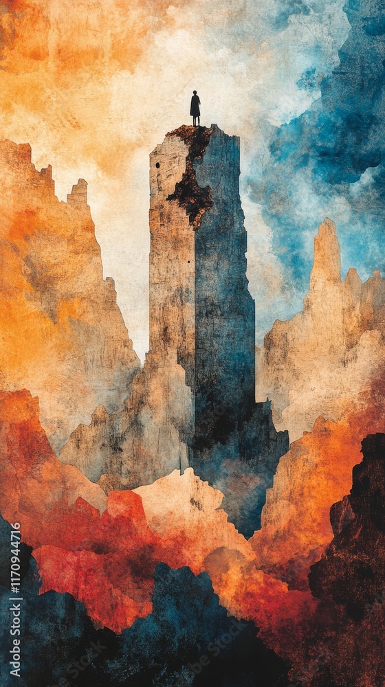 Naklejka premium The Lonely Tower, Delusional Disorder