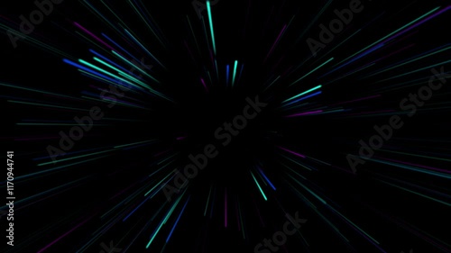Abstract tunnel of a multicolor spectrum background.
