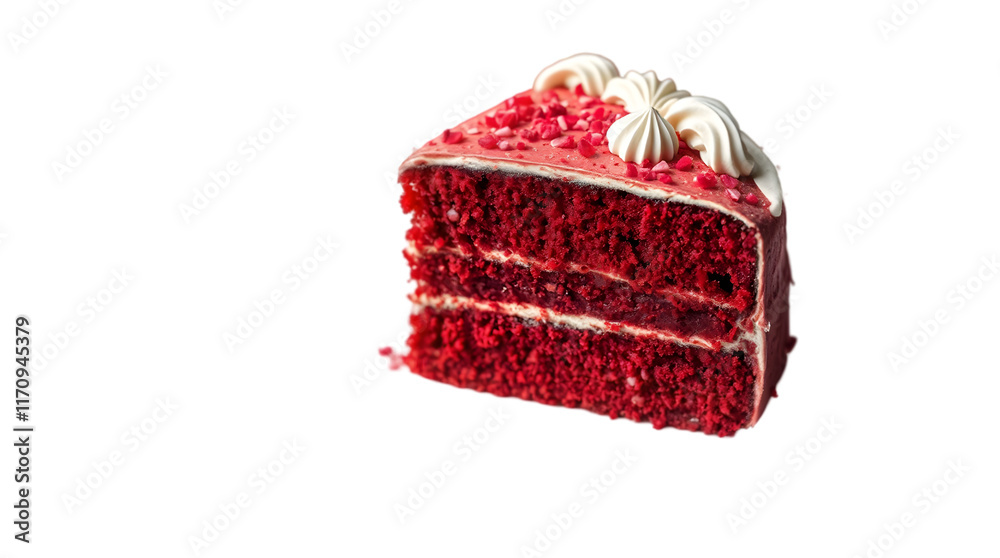 Sweet Valentine's Red Velvet Cake slice Design on Transparent Background
Sweet Valentine's Red Velvet Cake slice Design on Transparent Background
