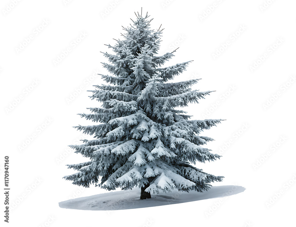 Fototapeta premium christmas tree isolated on white background PNG.AI GENERATED