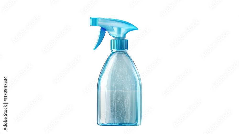 High-Quality Cleaning Spray Bottle Isolated on Transparent Background Ideal for Product Displays and Illustrations in Cleaning Supplies.