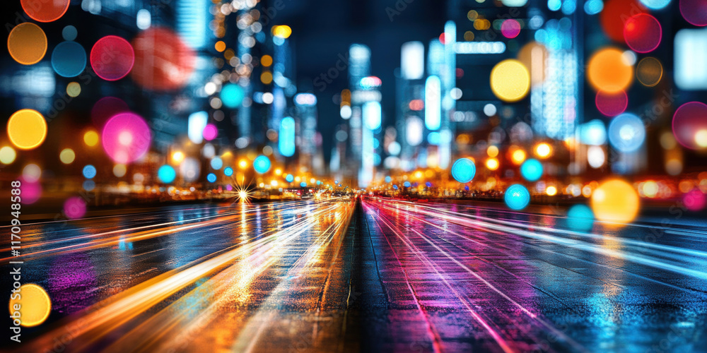 Abstracts, A blurred view of city lights at night, evoking a dreamy and atmospheric scene, suitable for various creative projects. Abstracts, A blurred view of city lights at night, evoking a dreamy and atmospheric scene, suitable for various creative projects.
