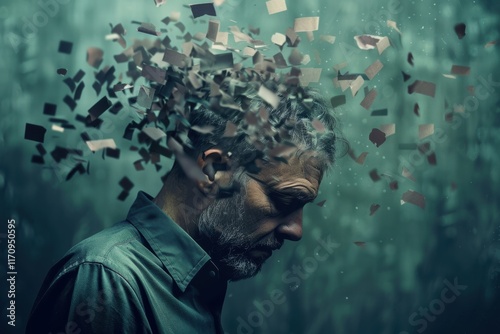 Mental fatigue concept showing exhaustion and overwhelm.