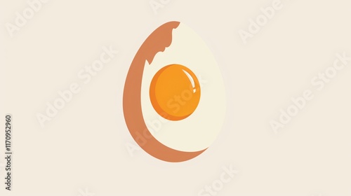 Natural Organic Egg Protein - Food Concept Premium Product Icon photo