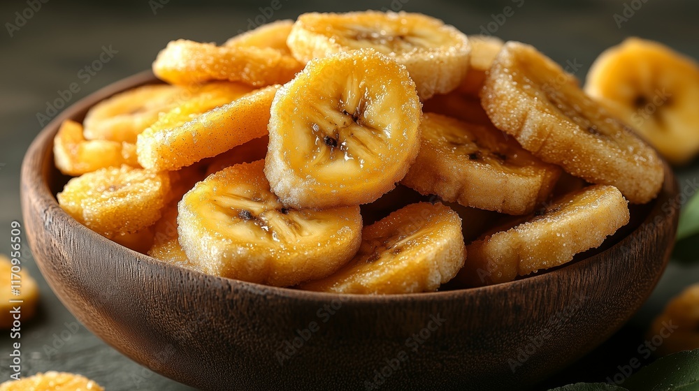 Delicious and Nutritious Bowl of Dried Banana Treats