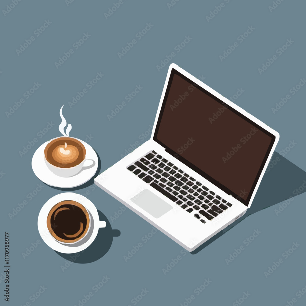 laptop and coffee laptop and coffee