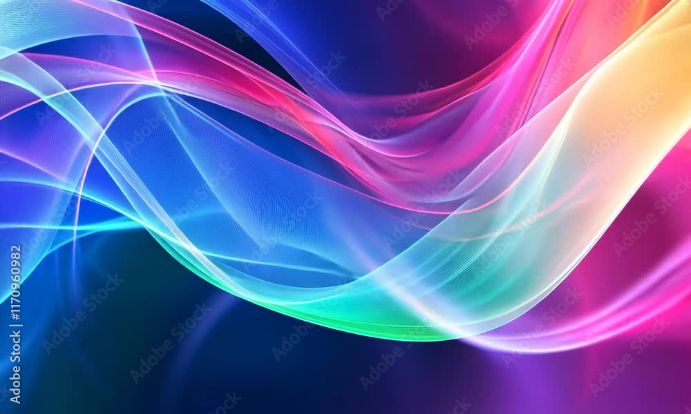 Abstract Colorful Light Waves Flowing in Dynamic Patterns Abstract Colorful Light Waves Flowing in Dynamic Patterns