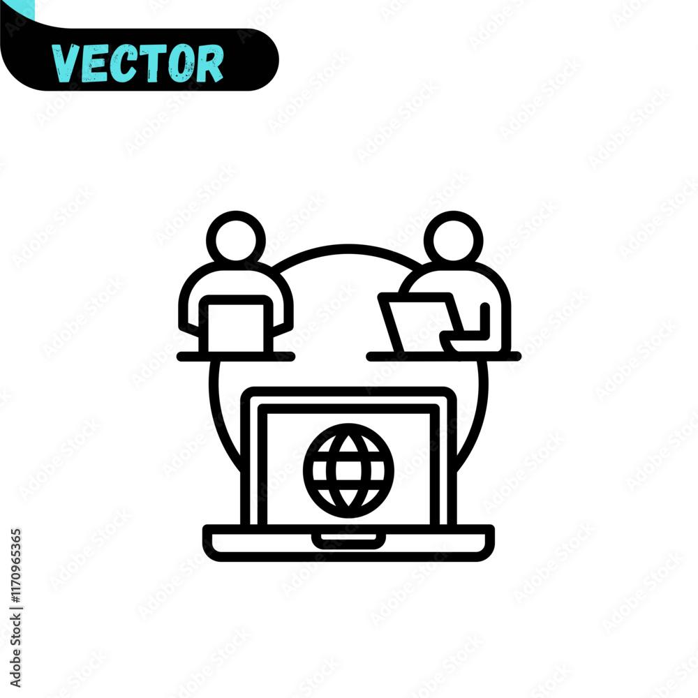 digital platforms icon single vector digital platforms icon single vector