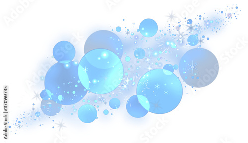 Bokeh and blue sparkles