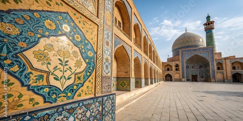 Macro Photography: Intricate Tilework, Vank Cathedral, Isfahan, Iran photo