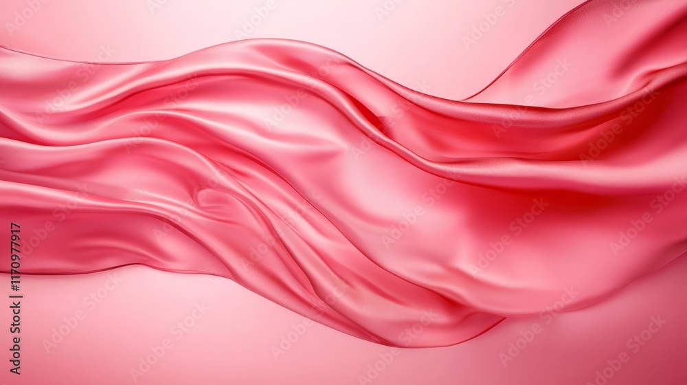 Obraz premium A pink satin background with folds and folds