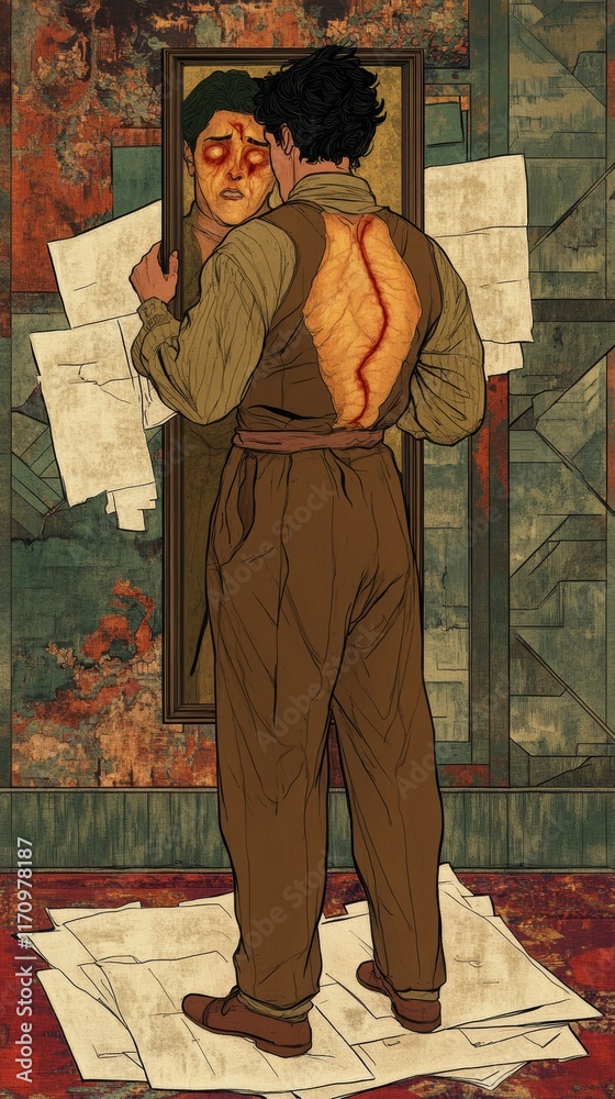 Fototapeta premium The Mirror of Sensations, Somatic Symptom Disorder