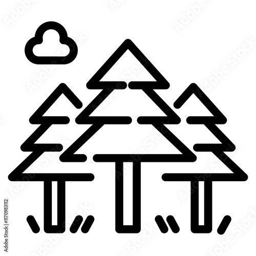 forest tree icon sign vector