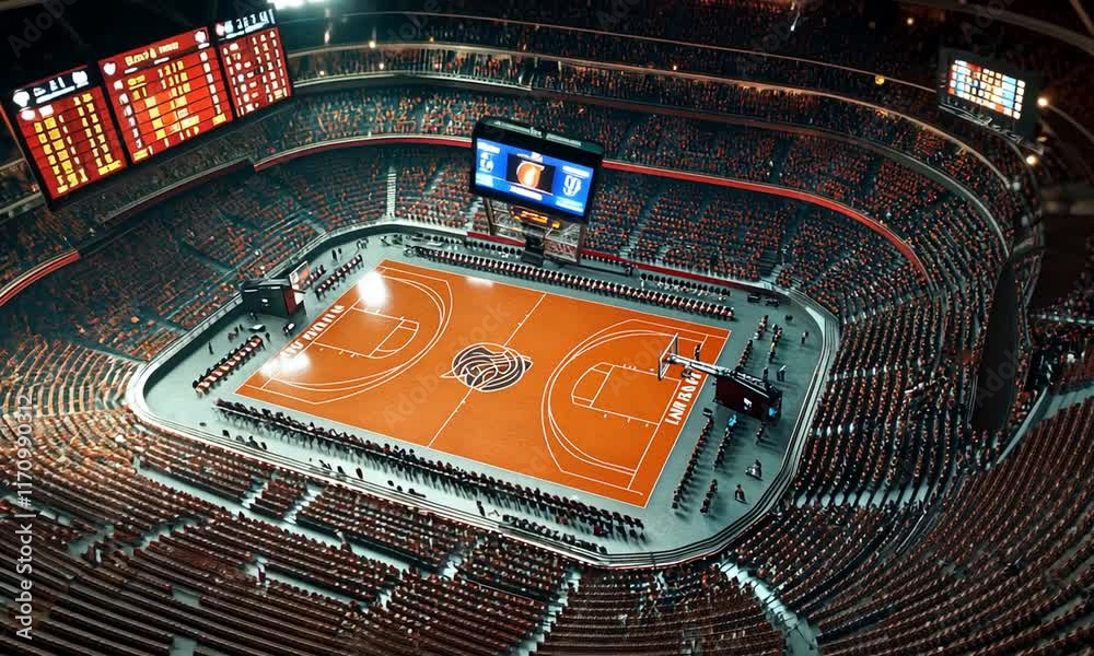 A Packed Basketball Arena Awaits the Game