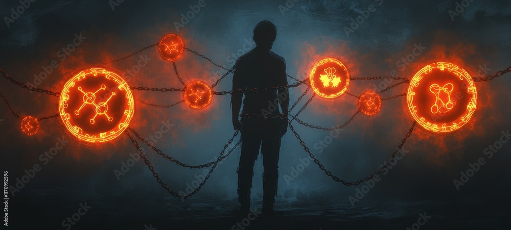 Fototapeta premium The Invisible Chains, Somatic Symptom Disorder