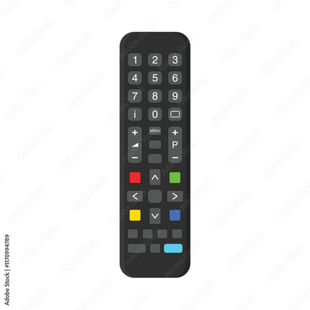 Remote control flat vector design isolated on a white background Remote control flat vector design isolated on a white background