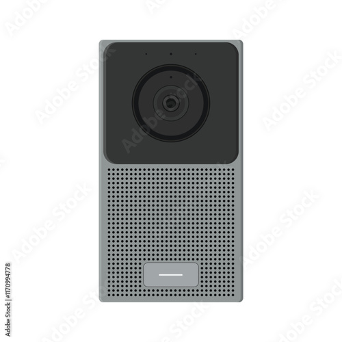 Video intercom flat vector illustration isolated on a white background