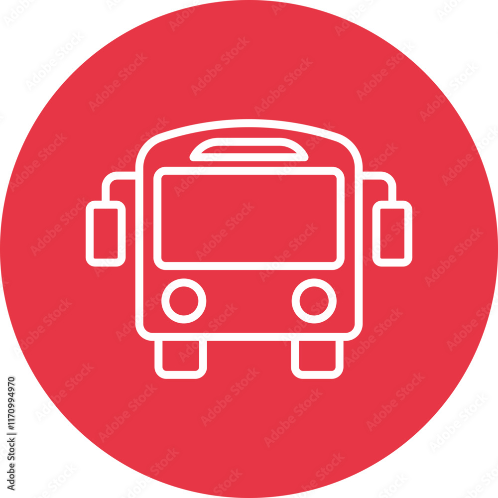 University Bus line circle icon University Bus line circle icon