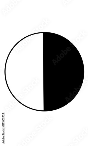 Black and white brightness icon symbol