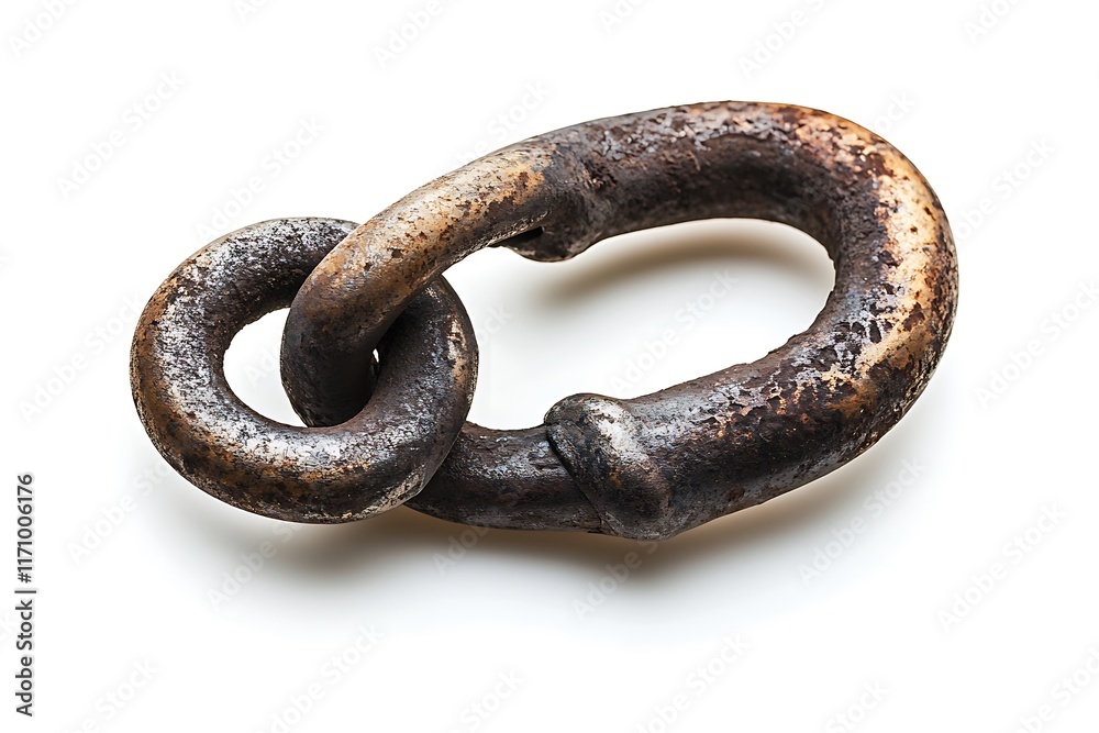 Old rusty chain isolated on white background Old rusty chain isolated on white background