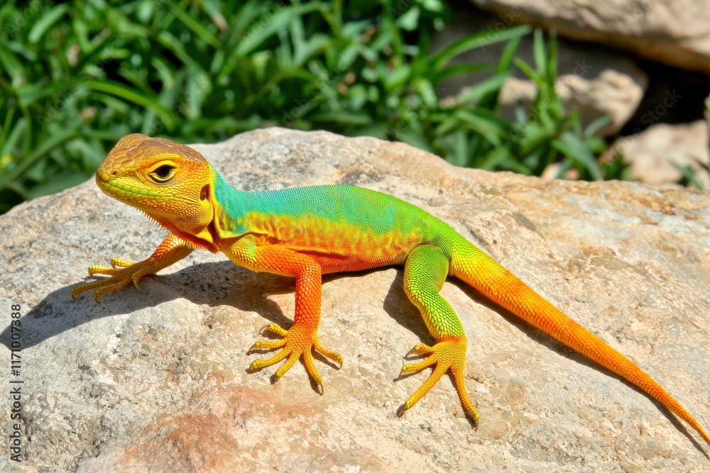 Fototapeta premium Lava Lizard on Rock