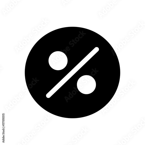 Discount icon featuring a percentage symbol, representing savings, promotions, and reduced prices.