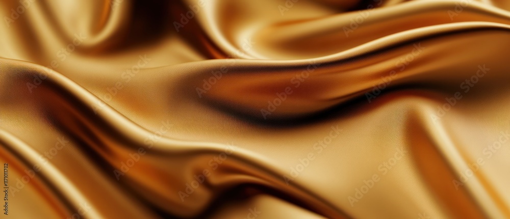 Fototapeta premium Luxurious Golden Satin Fabric Texture.