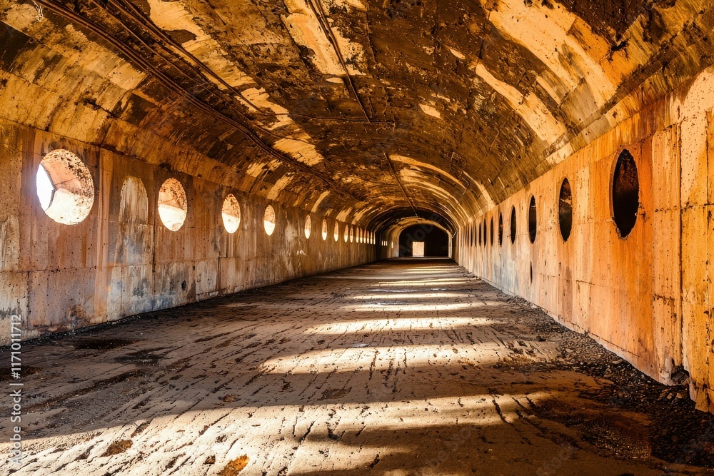 Obraz premium Lava Tunnel Exploration