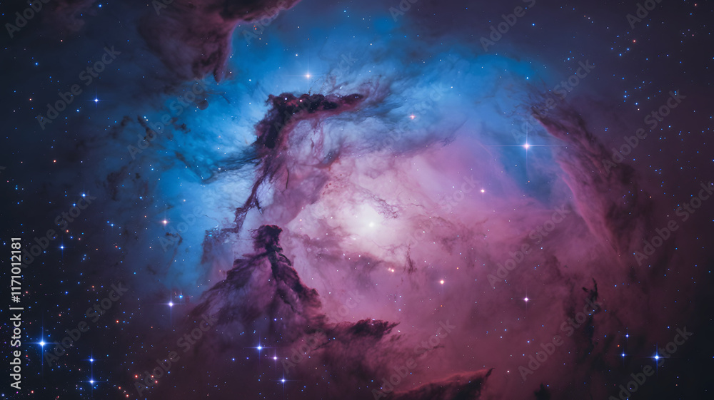 Fototapeta premium Vía Láctea: Estrellas en el Espacio Exterior y Nebulosa