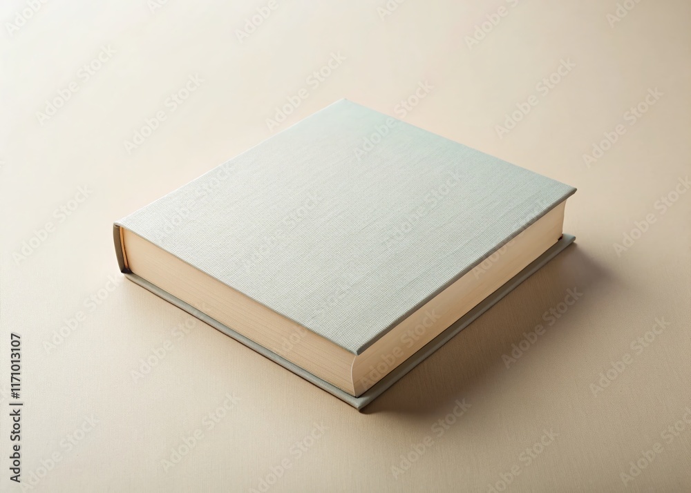 Fototapeta premium Minimalist Blank Book Mockup: Clean, Simple Design for Branding & Publishing