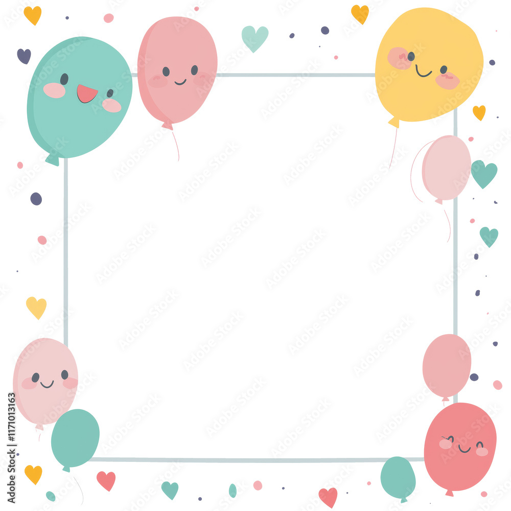 square happy birthday or newborn frame with white background png illustration square happy birthday or newborn frame with white background png illustration