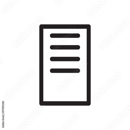 Single sheet of paper icon representing documents, writing, and printing materials.