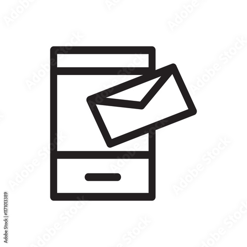 Mobile chat icon featuring a speech bubble on a smartphone, symbolizing instant messaging and mobile communication.