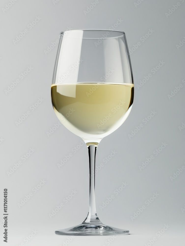 A elegant glass filled with white wine is showcased against a soft gray background, perfect for use in promotions, menus, or articles related to dining, celebrations, or alcohol, A elegant glass filled with white wine is showcased against a soft gray background, perfect for use in promotions, menus, or articles related to dining, celebrations, or alcohol,