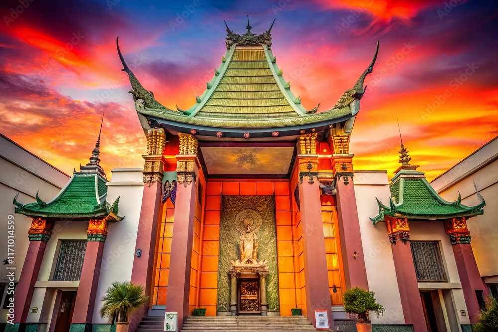 Minimalist Chinese Theatre, Los Angeles: Architectural Detail Minimalist Chinese Theatre, Los Angeles: Architectural Detail