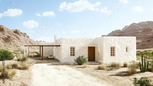 Wallpaper Mural Desert Oasis Modern White House Architectural Design Torontodigital.ca