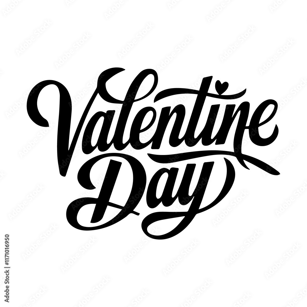 Obraz premium Sweet Silhouettes A Valentine Typography Tale