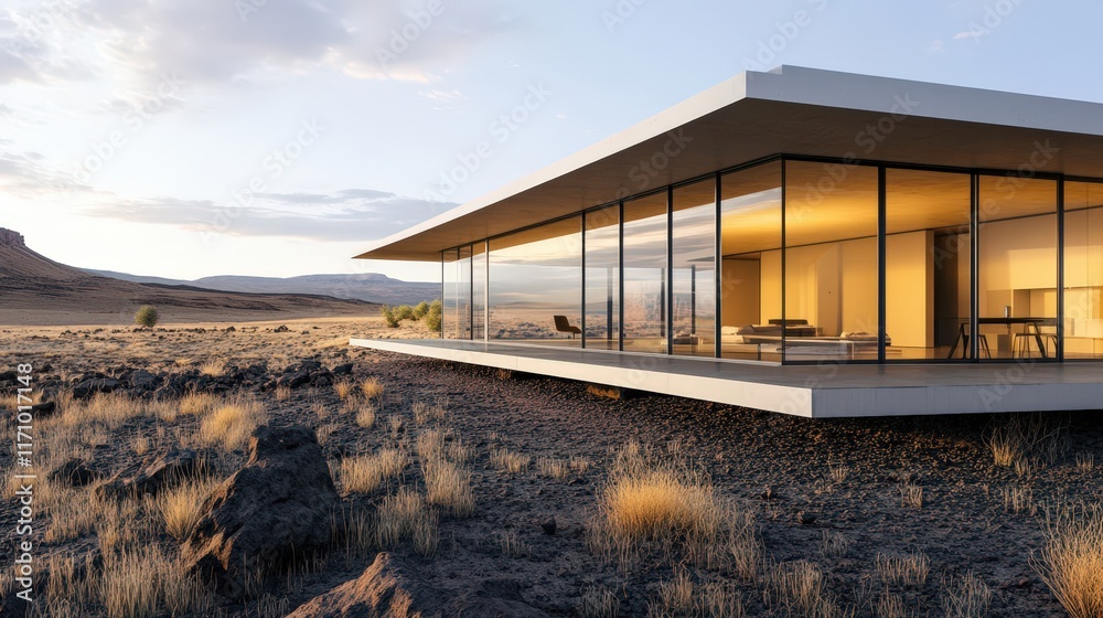 Modern Glass House Desert Landscape Architecture Design Modern Glass House Desert Landscape Architecture Design