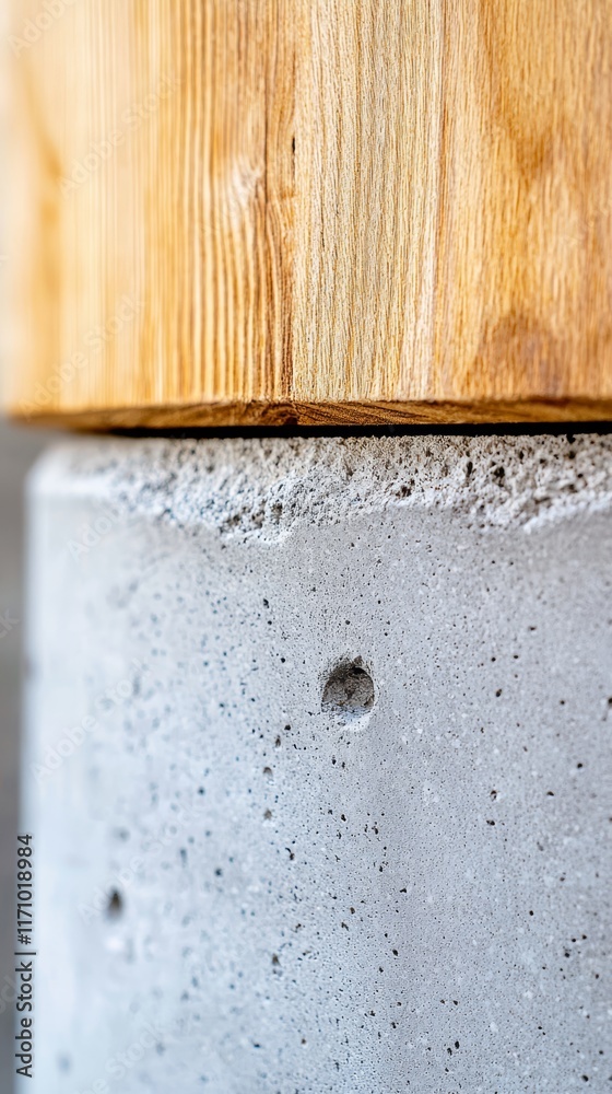 A close up of a concrete block with a hole in it A close up of a concrete block with a hole in it