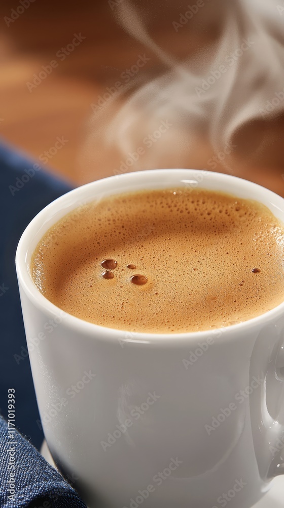 A cup of coffee with steam coming out of it A cup of coffee with steam coming out of it