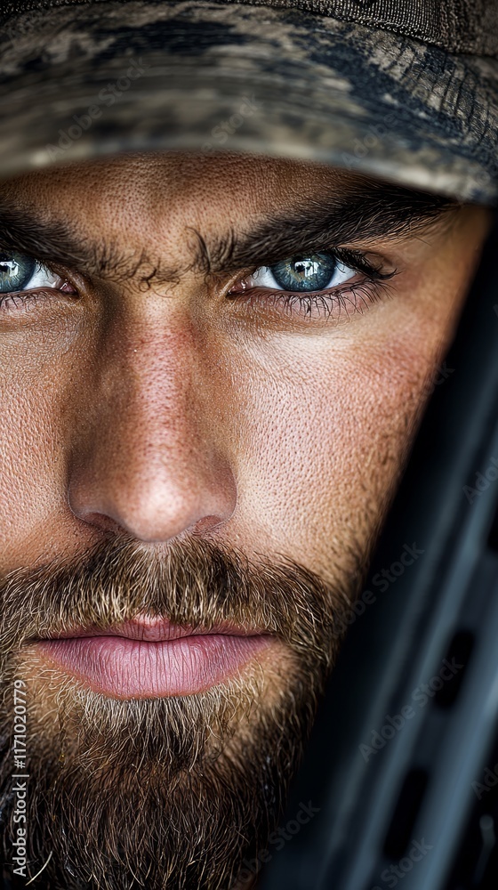 A close up of a man with a gun in his hand A close up of a man with a gun in his hand