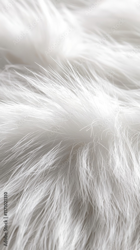 Fototapeta premium A close up shot of a white fur texture