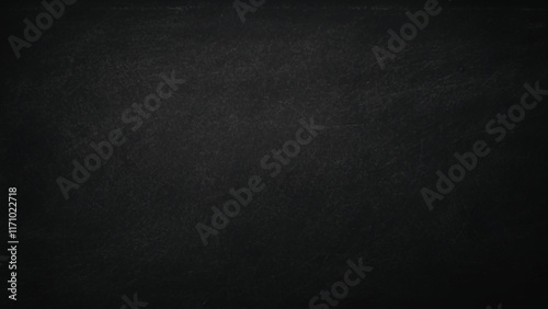 Abstract chalk rubbed out on blackboard or chalkboard texture clean school board for background. Dark Black background texture, old vintage charcoal black backdrop paper with watercolor. 
