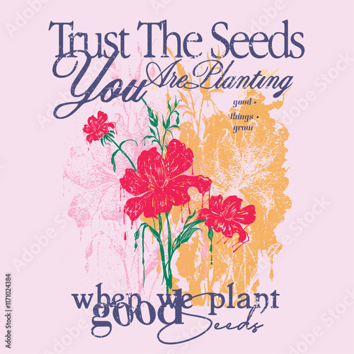 Flowers Graphics.  prints. print design. poster design.  graphics tee. hand drawn tulip flowers. vintage retro flowers. summer prints. tropical flowers. girls vector. t shirt design. 