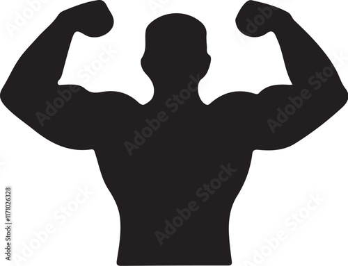 Muscular Bodybuilder in Gym: Fitness Vector Illustration